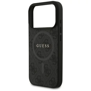 Etui do iPhone 17 Pro Guess 4G Ring Classic Logo MagSafe Black