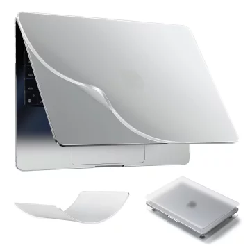 Protective Case for Apple Macbook Air 15 M2/M3/M4 2023/2024/2025 Alogy AirGuard™ Flexible Case Matte Transparent White