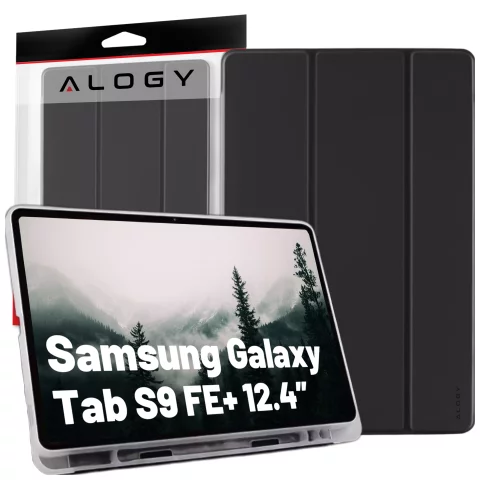 Protective case for Samsung Galaxy Tab S9 FE 12.4" Alogy Book Cover Case tablet case Black