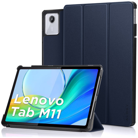 Etui do Lenovo Tab K11 / K11E 11” M11 10.95" TB330FU / TB330XU / TB331FC Book Case Cover z klapką obudowa futerał pokrowiec Alogy Granatowe