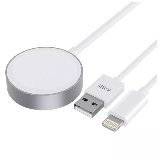 Ładowarka indukcyjna Kabel 150cm UltraBoost 2w1 Magnetic & Lightning do Apple Watch iPhone iPad White