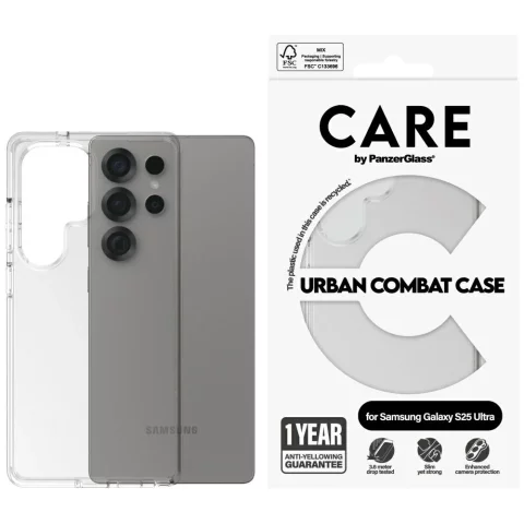 Etui do Samsung Galaxy S25 Ultra CARE von PanzerGlass Flagship Case Clear