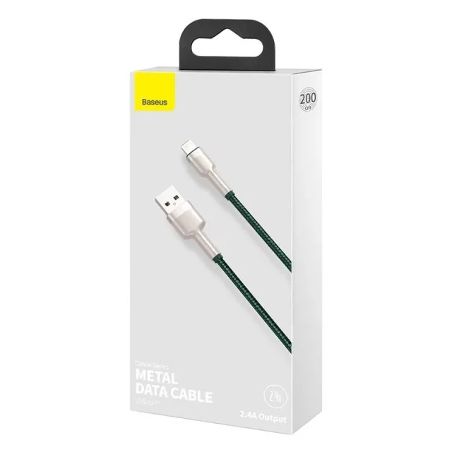 Baseus Cafule USB-auf-Lightning-Kabel, 2,4 A, 2 m (grün)