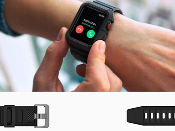 Etui Spigen Rugged Armor Pro do Apple Watch Series 4/5/6/SE 44mm / Watch 7 45mm Black