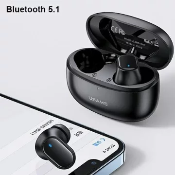 Bluetooth 5.1 sluchátka USAMS TWS řady BH bezdrátová červená/červená BHUBH03