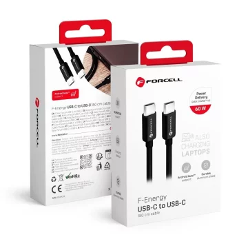 USB-C-auf-USB-C-Kabel 60 W 1,5 m Forcell C338 QC 4.0 PD für 60-W-Ladegeräte