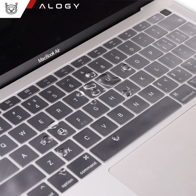 Alogy ochranné pouzdro silikonový kryt klávesnice pro Apple Macbook Air 13 M1 2019-2020 průhledný