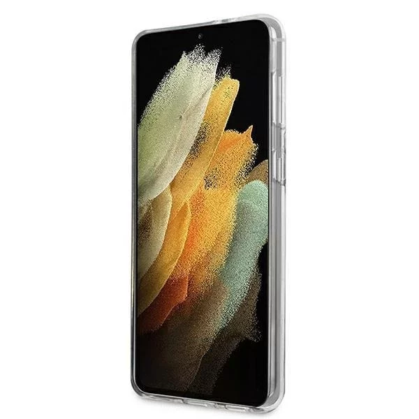 Guess GUHCS21MPCUGLSBL S21  G996 niebieski/blue hardcase Glitter Gradient Script