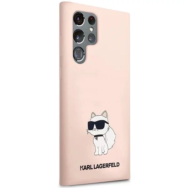 Karl Lagerfeld KLHCS23LSNCHBCP do Samsung Galaxy S23 Ultra S918 hardcase Silicone Choupette różowy/pink