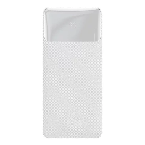 Baseus Bipow 30000mAh Powerbank, 2xUSB, USB-C, 15W (weiß)