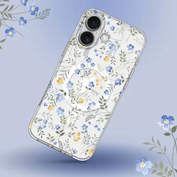 Etui do iPhone 16e Tech-Protect FlexAir MagSafe Frühlingsblumen