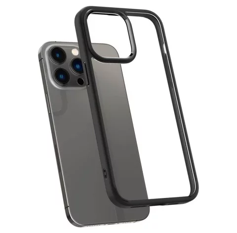Etui für iPhone 14 Pro Max Spigen Crystal Hybrid Mattschwarz