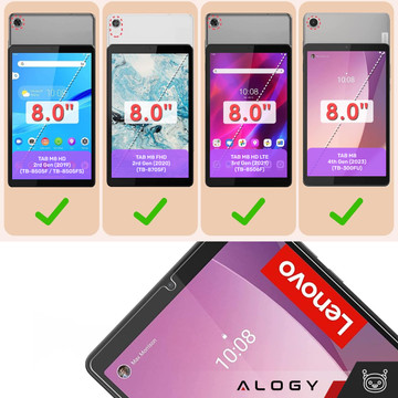 Alogy 9H Tempered Glass for Lenovo Tab M8 TB-8505F, TB-8505L, TB-8705X, TB-8705F, TB-8705L, TB-8506