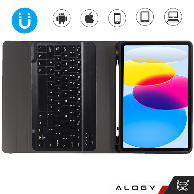 Alogy Keyboard Case s držákem stylusu pro Apple iPad 10.9 2022 Black