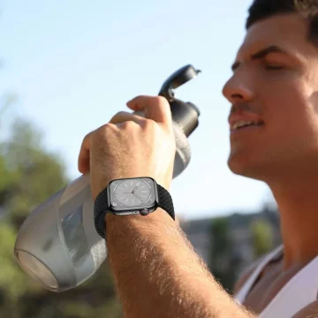 Nylonarmband für Apple Watch 4 / 5 / 6 / 7 / 8 / 9 / SE / ULTRA 1 / 2 (42 / 44 / 45 / 49 mm) NylonMag Montego Blue