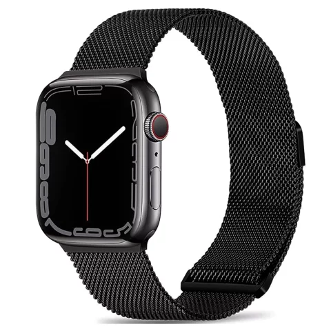 Náramek s alogickým ocelovým řemínkem pro Apple Watch 38/40/41 mm z nerezové oceli černý