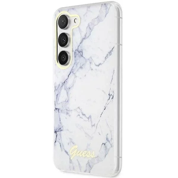Etui Guess GUHCS23MPCUMAH do Samsung Galaxy S23+ Plus S916 biały/white hardcase Marble