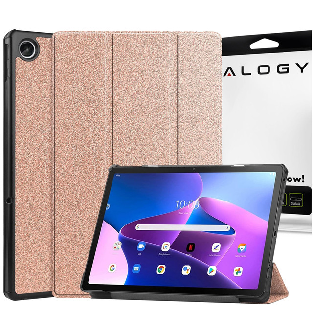 Pouzdro na tablet Lenovo Tab M10 FHD Plus 10.6 3 GEN 3RD 3gen 2023 TB-125FU / TB-128FU pouzdro obal knihy růžové zlato sklo