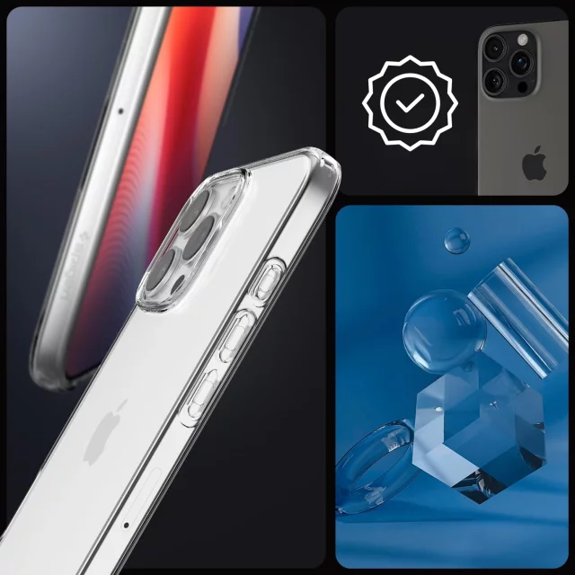 Skleněné pouzdro pro iPhone 16 Pro Max Spigen Liquid Crystal pouzdro na telefon