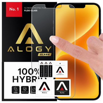 Hybrid Glass for Apple iPhone 14 for Alogy Flexi Glass 9H Case Friendly Flat Screen Protector