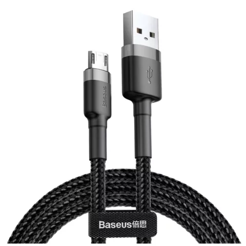Baseus Cafule Micro-USB 2.4A nylonový kabel 100 cm černý/šedý