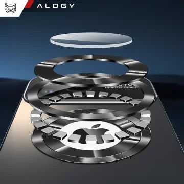 Etui do Apple iPhone 16 Pro obudowa Alogy MagSafe LuxeShield™ Case z ochroną obiektywów do MagSafe Graphite Black