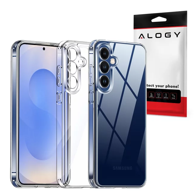 Transparente Schutzhülle für Samsung Galaxy S25, erhöhte Kanten, perfekte Passform, PC TPU, Alogy HybridShield™ Hülle