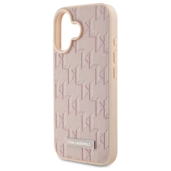 Etui Karl Lagerfeld do iPhone 16 6.1" Różowy Magsafe Hardcase Hot Stamp