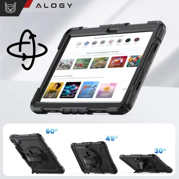 Etui pancerne 360 z miejscem na rysik do Lenovo K11/ K11E 11” / M11 10.95" 11" TB330FU TB330XU TB331FC Alogy Pirate 360 Case obudowa na tablet Czarne