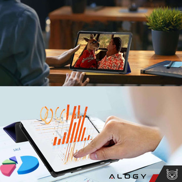 Etui Alogy Book Cover Case pro Lenovo M10 3gen. 10,1” 2022 TB-328FU TB-328XU Granatowe