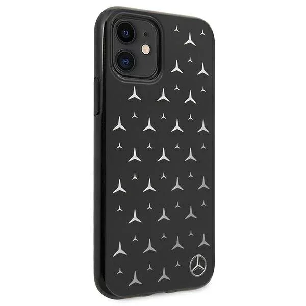 Mercedes MEHCN61ESPBK ochranné pouzdro pro Apple iPhone 11 / Xr 6.1" černo/černé pevné pouzdro Silver Stars Pattern