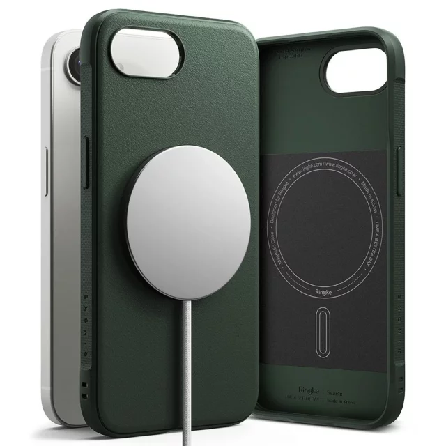 Etui Ringke Onyx Magnetic MagSafe do iPhone 16e Dark Green