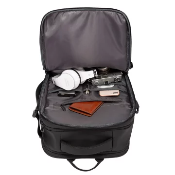 Bange waterproof backpack for a 17" laptop, city travel, 47.5x31x26 cm, expandable for work, airplane, men's, women's, black