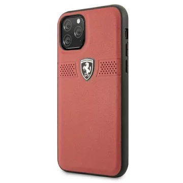 Ferrari iPhone 11 Pro 5.8" Handyhülle rot/rot Hardcase Off Track Leather