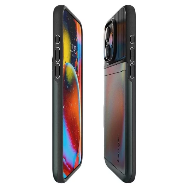 Pouzdro Spigen Slim Armor CS pro Apple iPhone 15 Pro Max - tmavě zelené