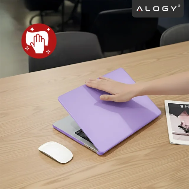 Pouzdro pro Apple MacBook Air 13 / 13,3" 2018–2021 (M1 A2337/A2179/A1932) – Flexibilní, matné ochranné pouzdro, lehké a odolné – Alogy AirGuard™ Purple