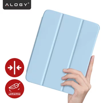 Etui do Apple iPad 11gen. 11" 2025 / 10gen. 10.9" 2022 Ochronne Hybrydowe z Miejscem na Rysik, Składana Okładka, Funkcja Podstawki, Alogy HybridBook™ Case – Błękitne