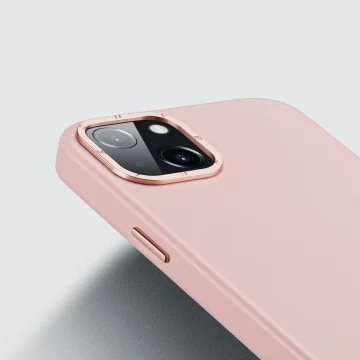 Kožený kryt Dux Ducis Grit pro iPhone 14 Plus Elegantní PU kožený kryt (kompatibilní s MagSafe) růžový