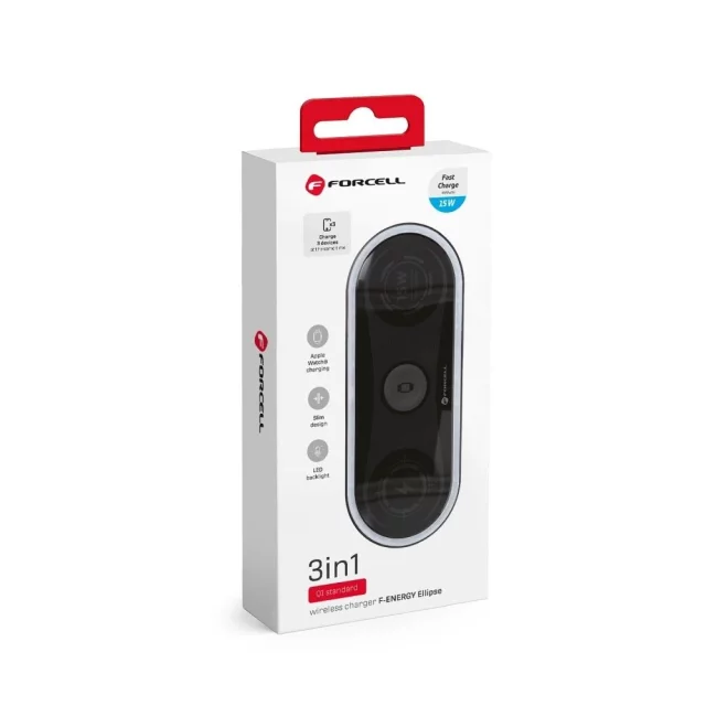 3in1 Forcell Ellipse Qi Inductive Charger iPhone Watch AirPods 15W