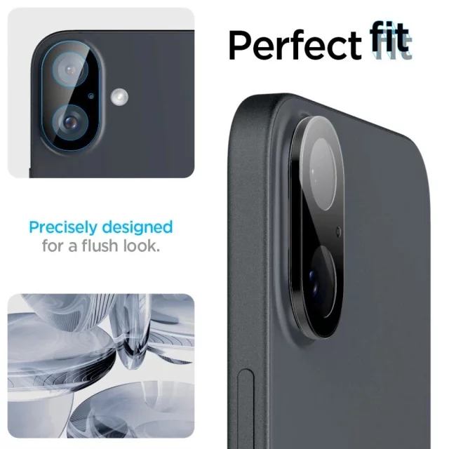Osłona Aparatu Spigen Optik Pro Glas.TR Camera Protector 2-pack do iPhone 16 / 16 Plus Black