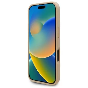 Karl Lagerfeld Hülle für iPhone 16 6,1" Beige Hardcase Hot Stamp Magsafe