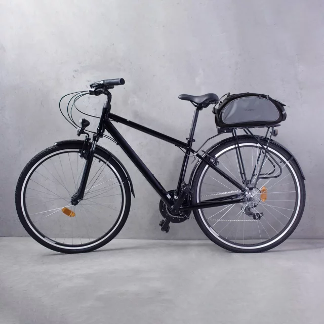 Wozinsky Fahrradträgertasche mit Schultergurt 13l schwarz (WBB1BK)