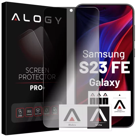 Szkło hartowane Prywatyzujące do Samsung Galaxy S23 FE matowa ochrona na ekran Alogy Privacy Glass