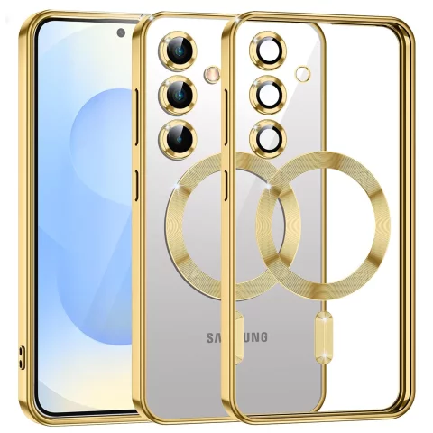 Etui do Samsung Galaxy S25+ Plus Alogy LuxeShield™️ Glamour Luxury Ring obudowa z osłoną aparatów Złote