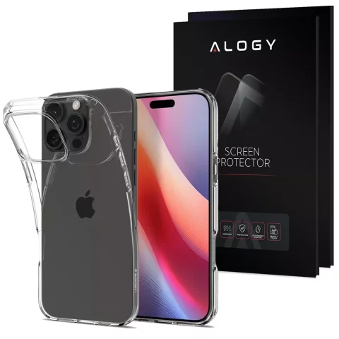 Etui + Szkło do iPhone 16 Pro Max Spigen Liquid Crystal obudowa na telefon