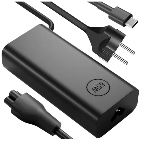 Zasilacz USB-C 65W PD do Laptopów HP Lenovo Asus Apple, Szybkie Ładowanie 20V 3.25A, Długi Kabel 2.8m, Kompaktowy i Wydajny, Alogy PowerBoost™ – Czarny