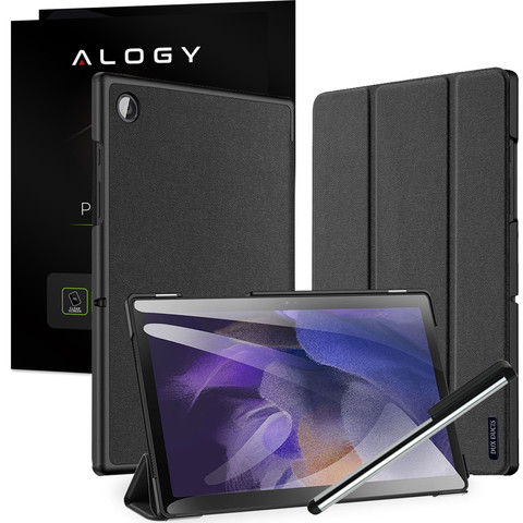 Etui z klapką Dux Ducis Domo do Samsung Galaxy Tab A8 10.5 X200/ X205 Czarne + Folia + Rysik
